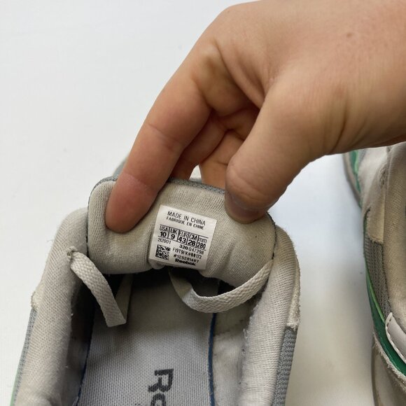 Reebok Classic Nylon Shoes Grey Off-White / Mint Green Men Sz 10 US Retro - Picture 12 of 13